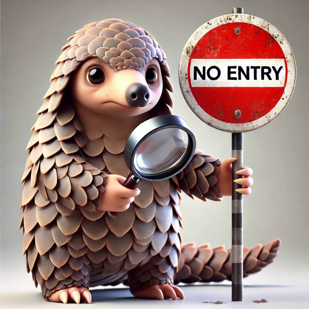 Pangolín no entry jirafa